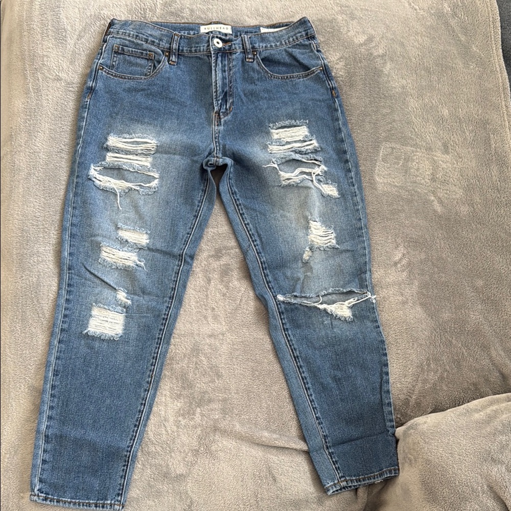 BULLHEAD Distressed Blue “Boyfriend” Jeans